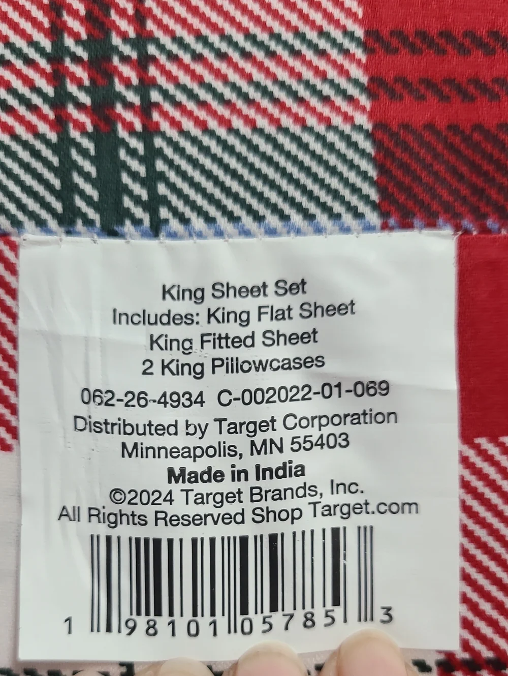 NWOT King Sheet Set By Target Farmhouse Fall Winter